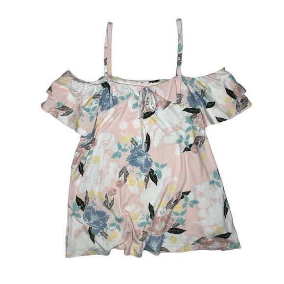 Torrid super‎ Soft Knit Floral cold shoulder size 00 NWT - Picture 5 of 14